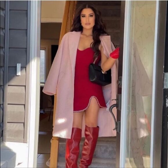 ZARA CHAIN TRIM ASYMMETRIC DRESS - Picture 13 of 16